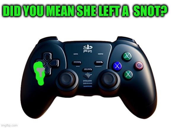 Blank White Template | Did you mean she left a  snot? | image tagged in blank white template | made w/ Imgflip meme maker