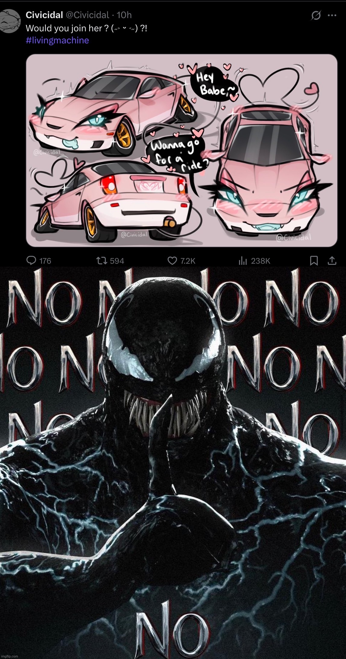 image tagged in no venom | made w/ Imgflip meme maker