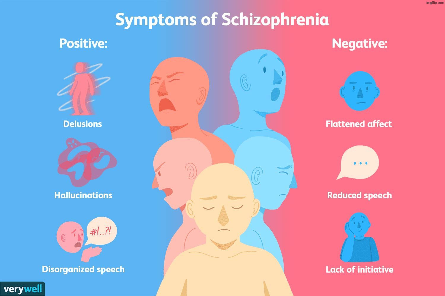 Schizophrenia symptoms | image tagged in schizophrenia symptoms | made w/ Imgflip meme maker