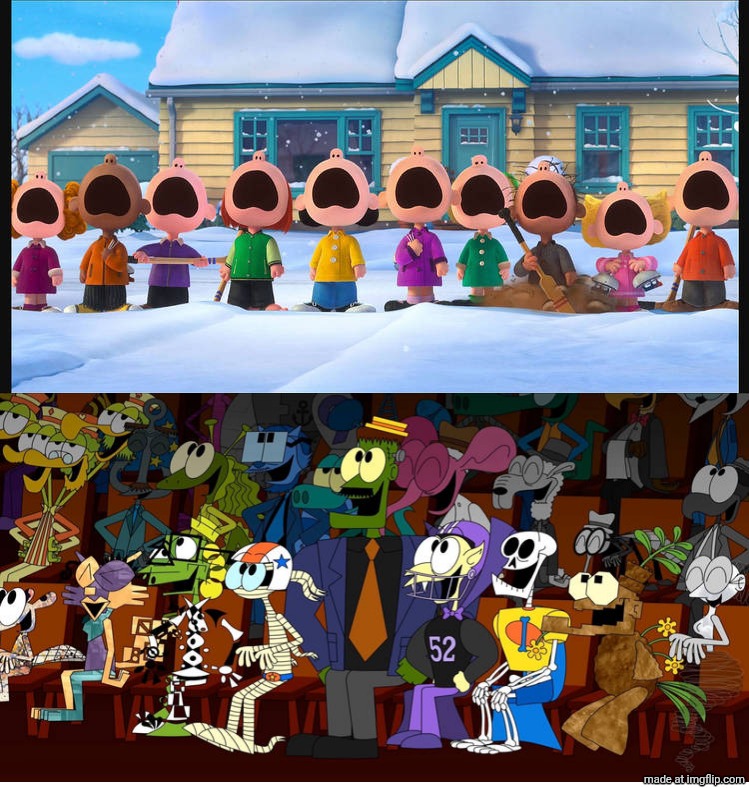 Cartoon Characters laughs at the Peanuts Kids screaming | image tagged in who laughs at the peanuts kids screaming,deviantart,peanuts,20th century fox,youtube,deviantart week | made w/ Imgflip meme maker