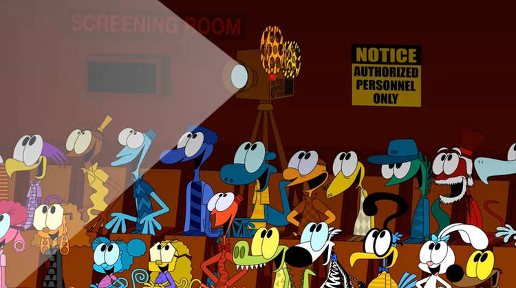 Cartoon Characters laughing 2 Blank Meme Template