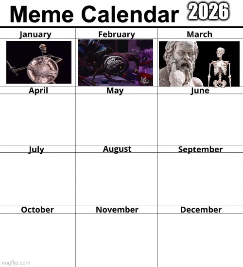 My fyp be like: | 2026 | image tagged in meme calendar | made w/ Imgflip meme maker