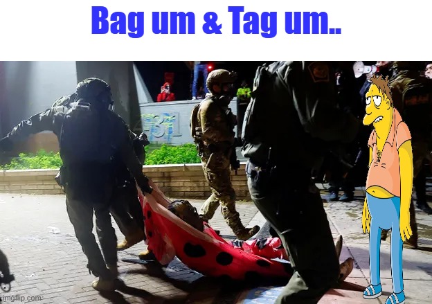 Put a bounty on um & they would turn on each other. Most so-called protestors are paid agitators. SOROS $$$$$$$$$$$$$$ | Bag um & Tag um.. | made w/ Imgflip meme maker