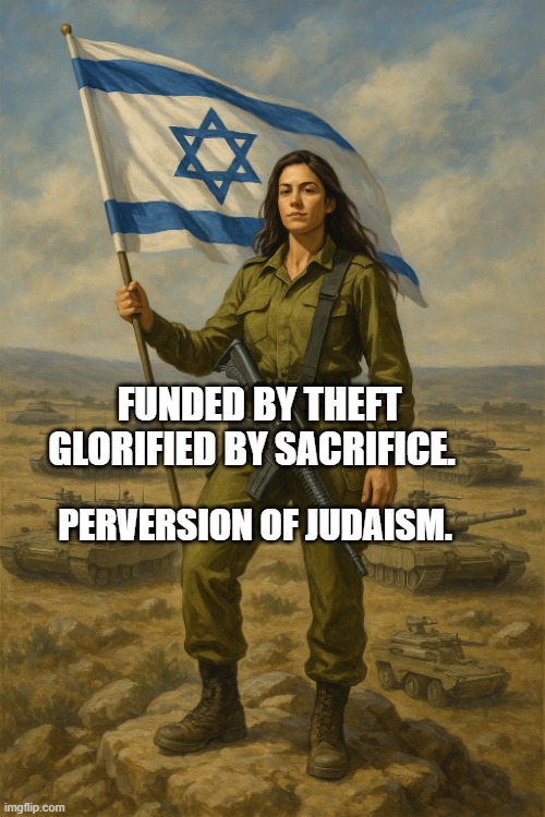 IDF On Top | funded by theft glorified by sacrifice. perversion of Judaism. | image tagged in idf on top | made w/ Imgflip meme maker