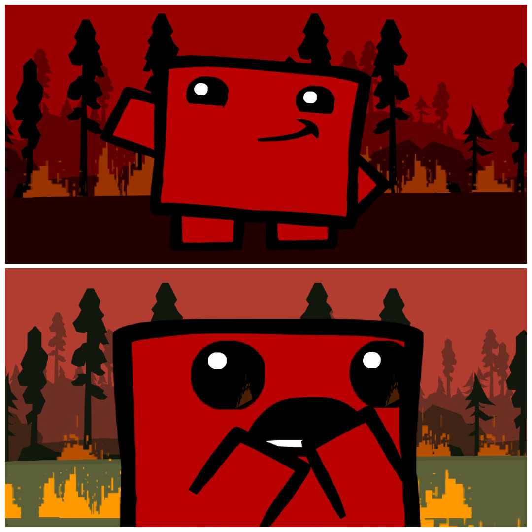 Meat Boy Before/After Blank Meme Template