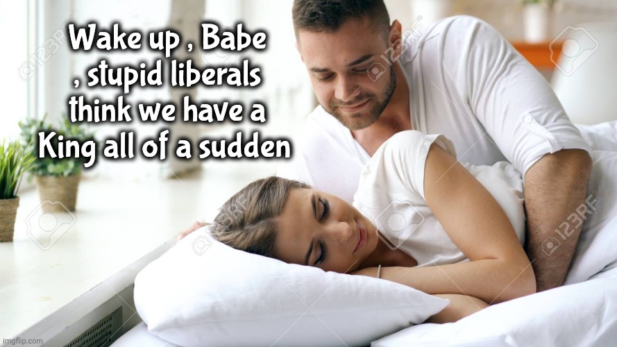 Wake Up Babe | Wake up , Babe , stupid liberals think we have a King all of a sudden | image tagged in wake up babe | made w/ Imgflip meme maker