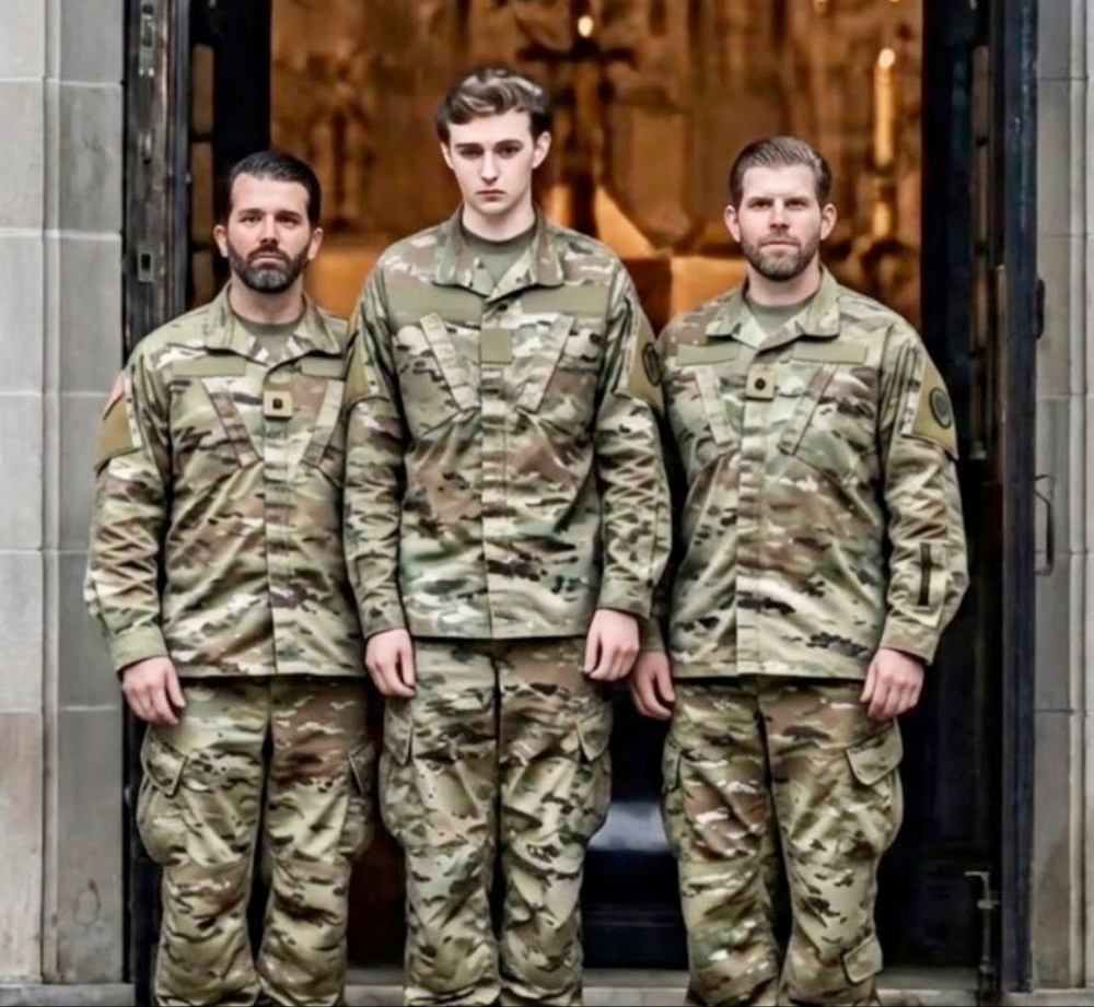 The Trump Army: Barron, Eric, and Don Jr Blank Meme Template