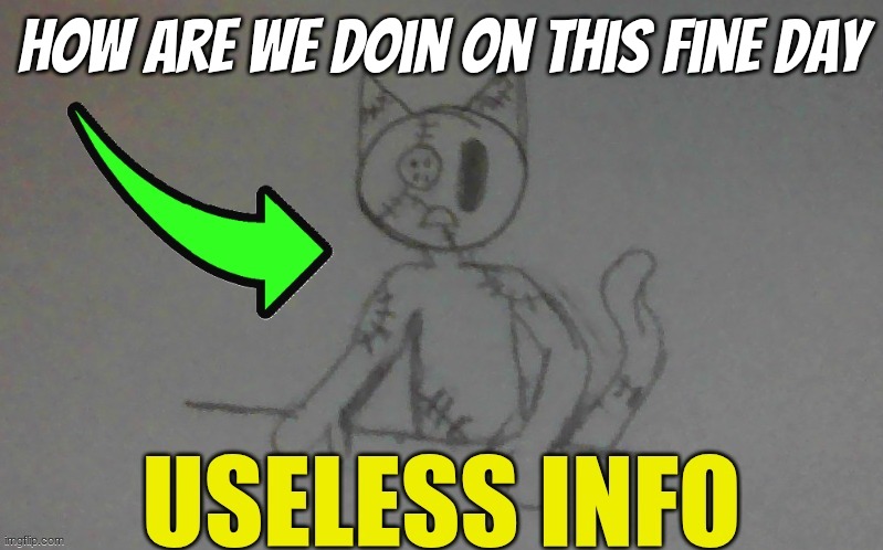 puffy useless info | how are we doin on this fine day | image tagged in puffy useless info | made w/ Imgflip meme maker