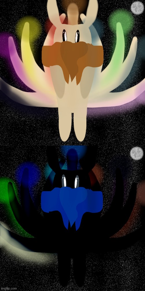 All of the Eevees and Eeveelutions in all the places share their 1 unity as a species to enable...(Exa Mega Eevee{Rest in Com.}) | made w/ Imgflip meme maker