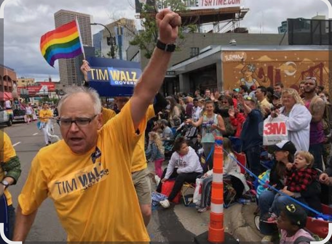 Tim Walz @ No Kings Blank Meme Template