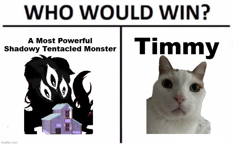 who would win 1 | A Most Powerful Shadowy Tentacled Monster; Timmy | image tagged in memes,who would win | made w/ Imgflip meme maker