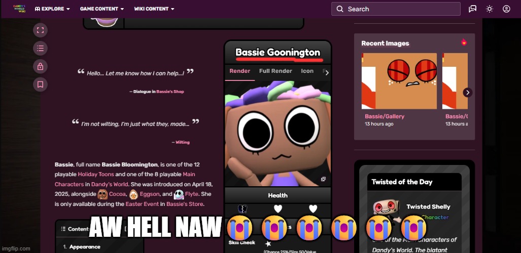 bassie goonington | aw hell naw😭😭😭😭😭😭 | made w/ Imgflip meme maker