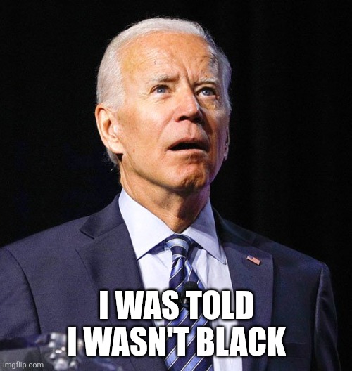 I was told I wasn't black | image tagged in joe biden | made w/ Imgflip meme maker
