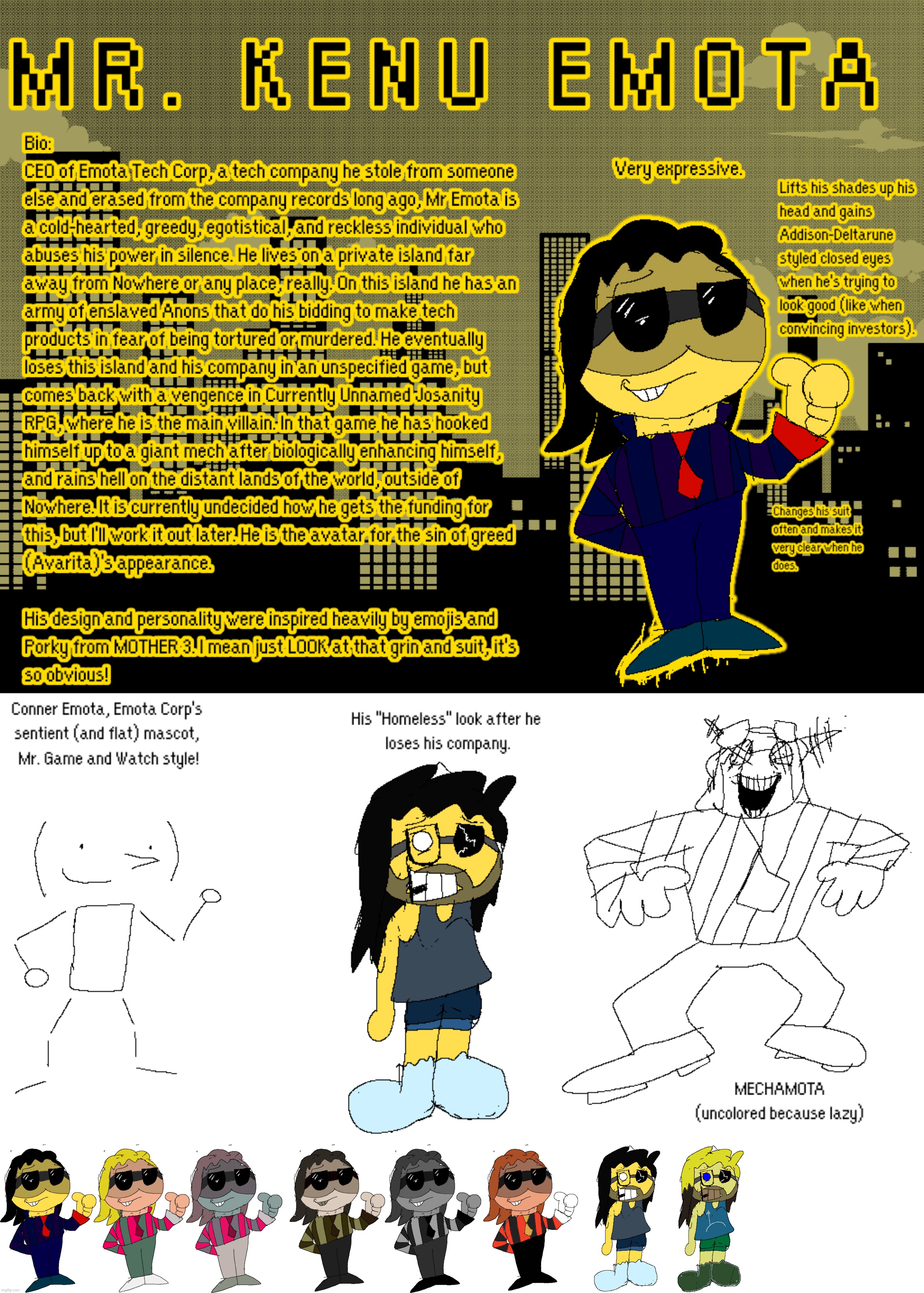 I present to you a long, LONG awaited character... Mr. Emota!!! :D | made w/ Imgflip meme maker