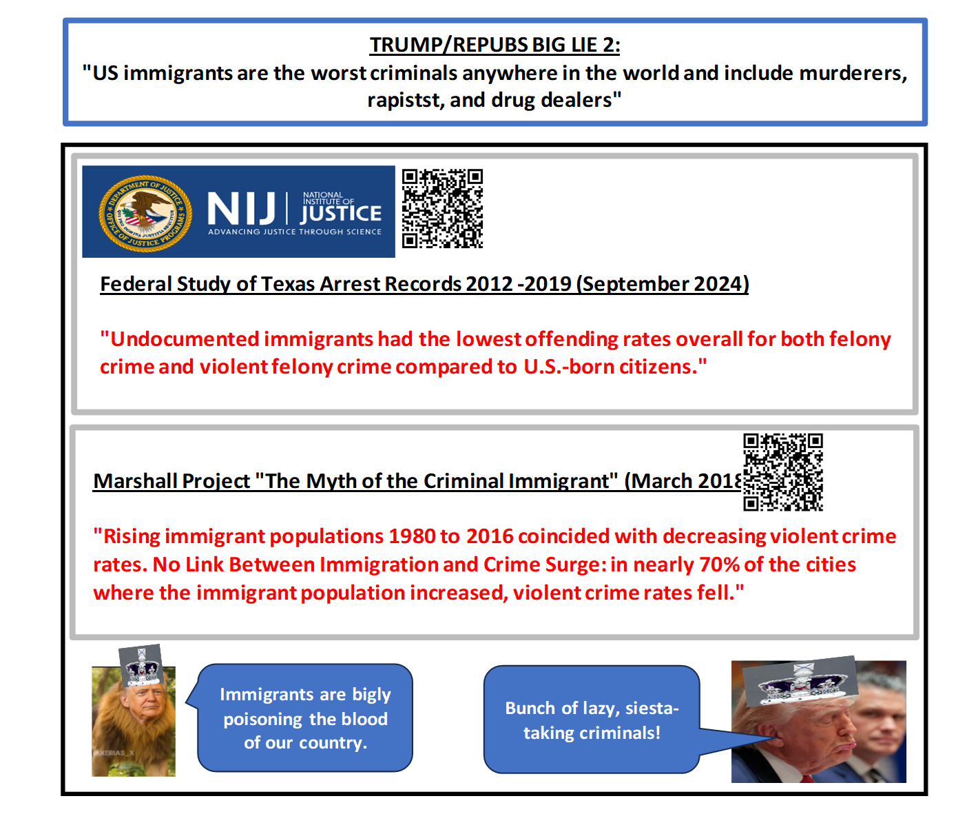Big Lie 2 - Criminal Immigrants Blank Meme Template