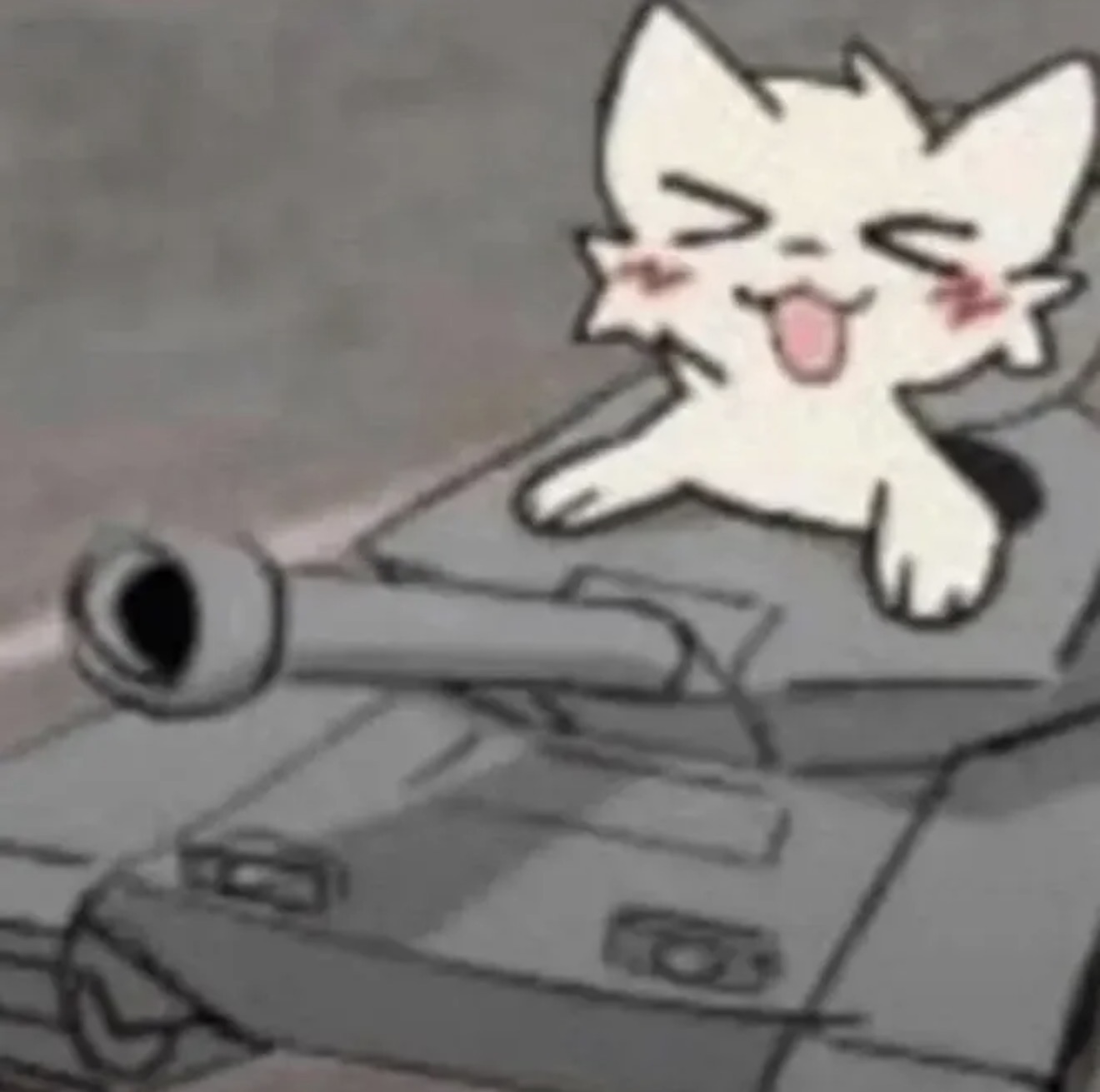 Furry in tank Blank Meme Template