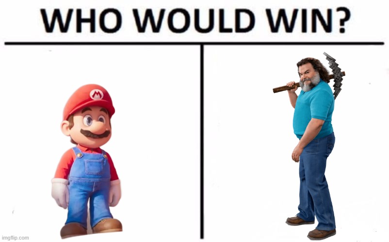 Mario vs Steve | image tagged in memes,who would win | made w/ Imgflip meme maker