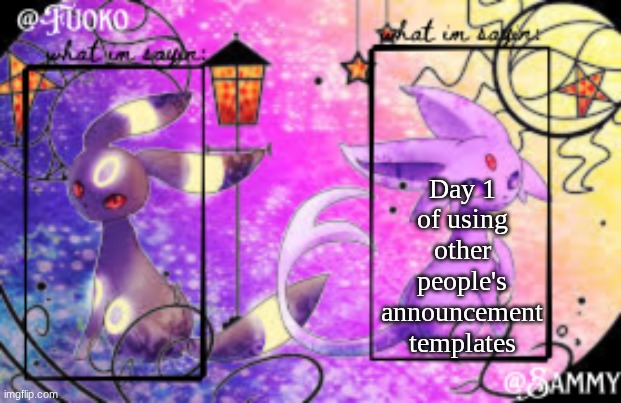 It's a shame neither of them are here anymore to see this | Day 1 of using other people's announcement templates | image tagged in sam fuoko shared temp | made w/ Imgflip meme maker