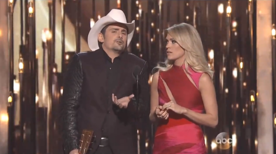 Brad Paisley looking like he's about to say 6-7 Blank Meme Template