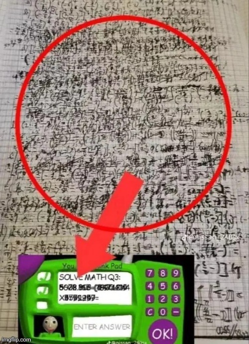 Baldi's equation | image tagged in msmg | made w/ Imgflip meme maker