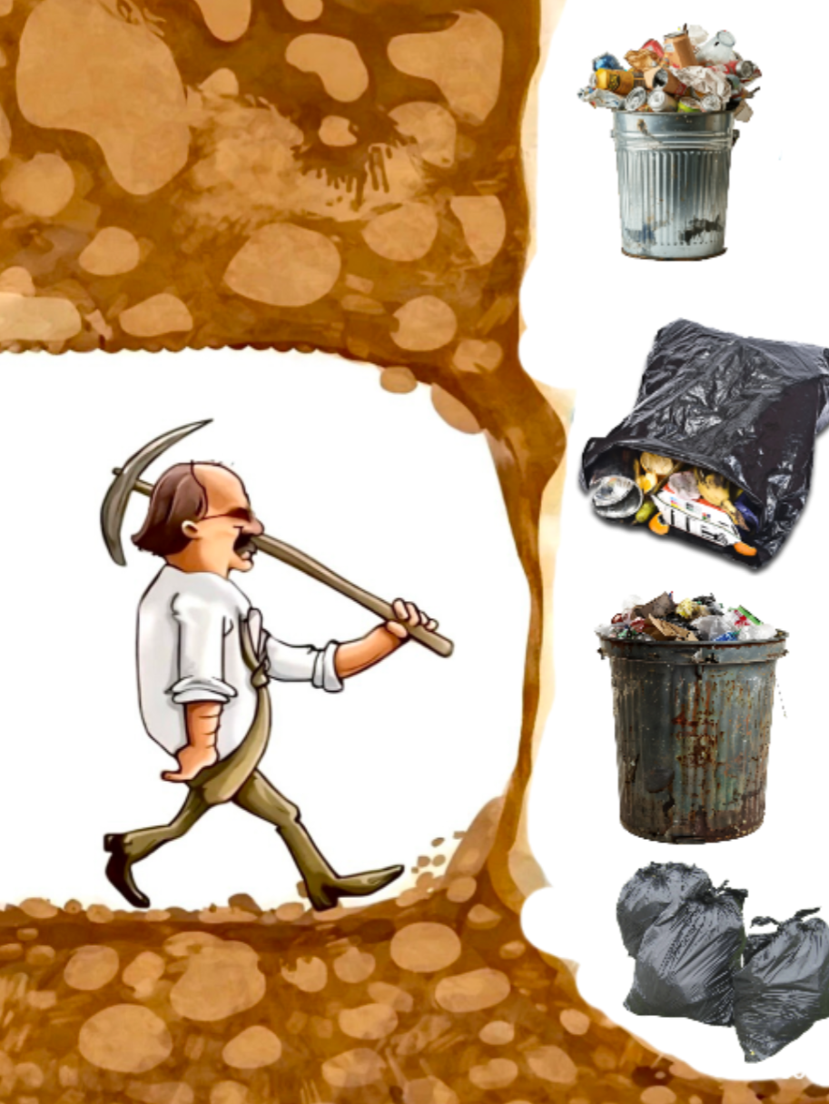 digging for trash Blank Meme Template