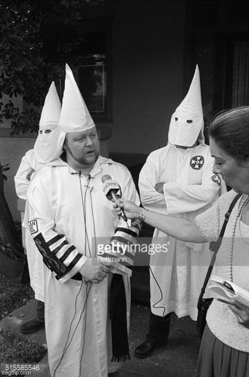 kkk interview | image tagged in kkk interview | made w/ Imgflip meme maker