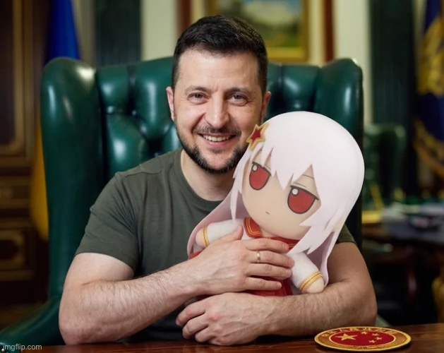 Hello Loji, It's Zelensky, We Need Five Billion Fumos, to Make Donetsk Children Happi. Slava Ukraini | image tagged in ukraine,ukrainian,plush | made w/ Imgflip meme maker