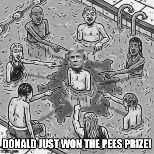 Donald in the pool | made w/ Imgflip meme maker