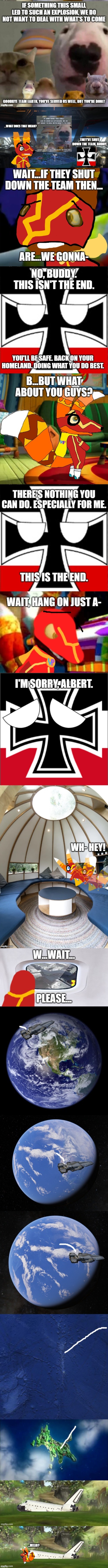 The End | ...hello? | image tagged in the end | made w/ Imgflip meme maker