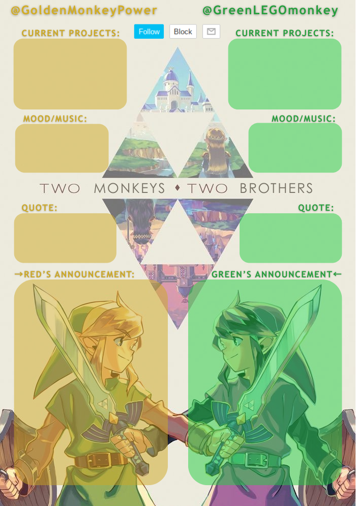 High Quality Monkey Brothers Shared Announcement Template Blank Meme Template