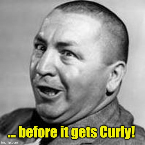 Curly | ... before it gets Curly! | image tagged in curly | made w/ Imgflip meme maker