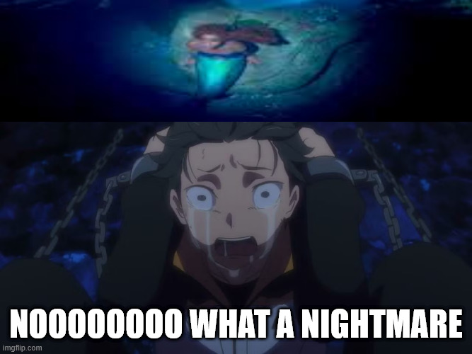 subaru crying after watching his worst nightmare | noooooooo what a nightmare | image tagged in subaru crying while traumatized,anime,rezero,nightmares,scary things,ptsd | made w/ Imgflip meme maker