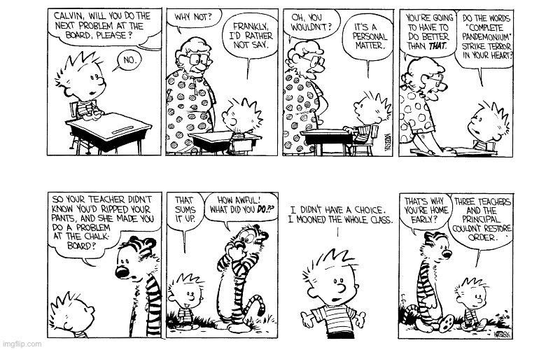 image tagged in calvin and hobbes,comics | made w/ Imgflip meme maker