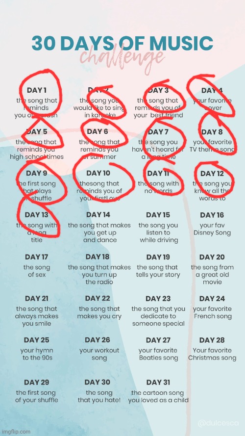 Day 13. Song name in comments cause it's way too damn long | image tagged in music challenge | made w/ Imgflip meme maker