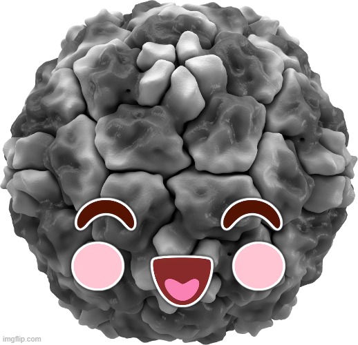 Happy Kawaii Bacteria Blank Meme Template