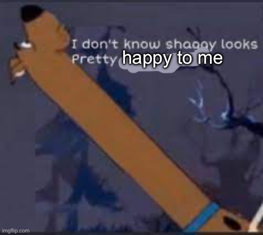 I don’t know shaggy looks pretty gay to me | happy to me | image tagged in i don t know shaggy looks pretty gay to me | made w/ Imgflip meme maker