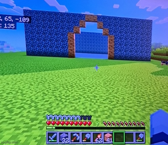 im building a castle that brings sorta Minecraft alpha/beta vibes. | made w/ Imgflip meme maker