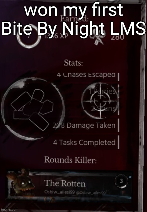 I locked tf in (1/2 unrelated posts) | won my first Bite By Night LMS | made w/ Imgflip meme maker