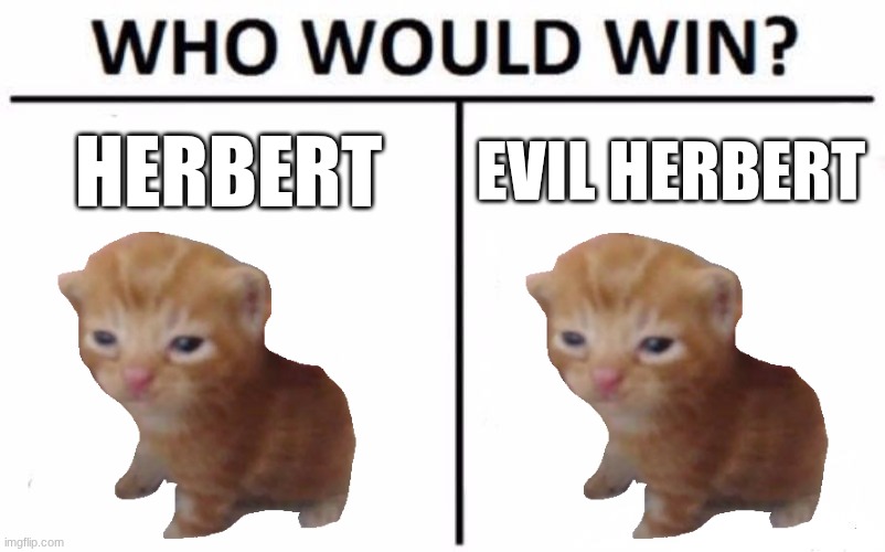 idfk | herbert; evil herbert | image tagged in memes,who would win | made w/ Imgflip meme maker