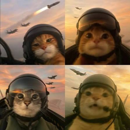 Pilot Cats Blank Meme Template