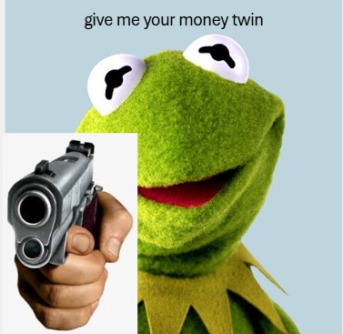 Give me your money twin Blank Meme Template