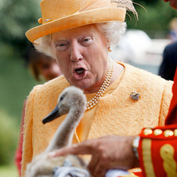 Trump as Queen Blank Meme Template