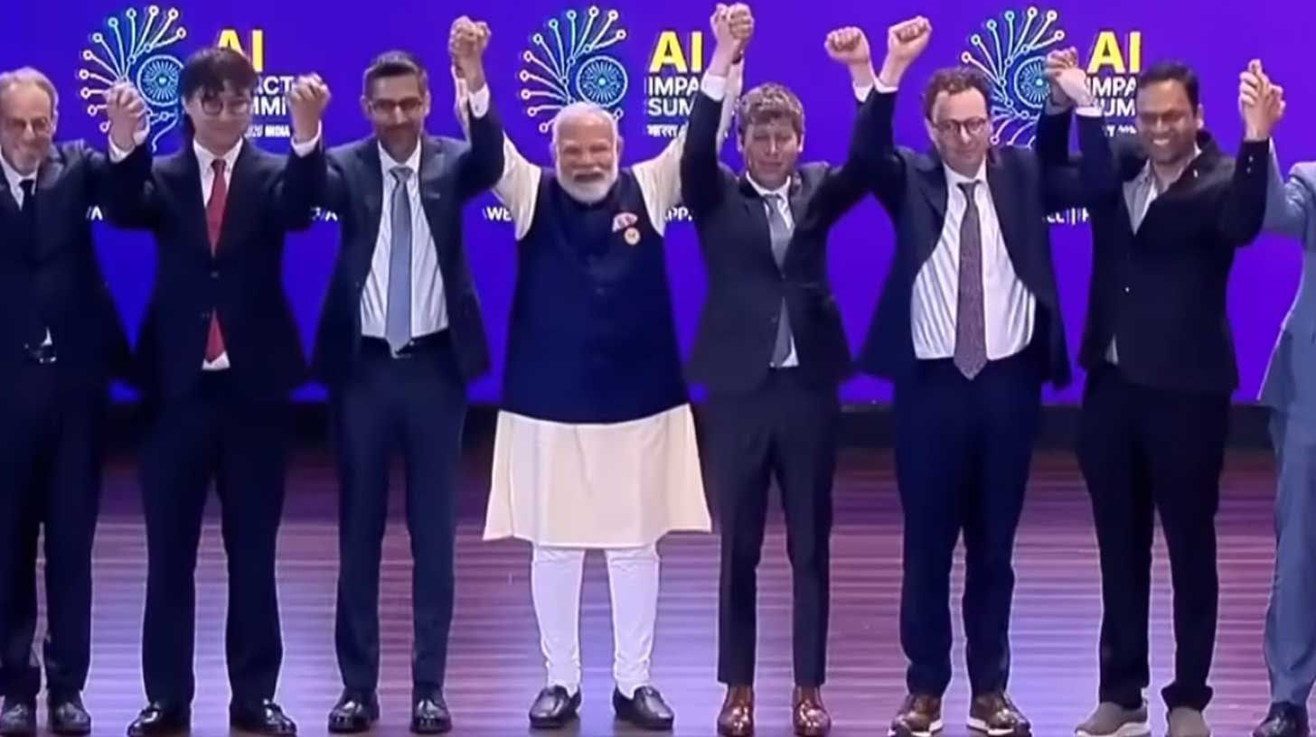 AI Leader Hands Blank Meme Template