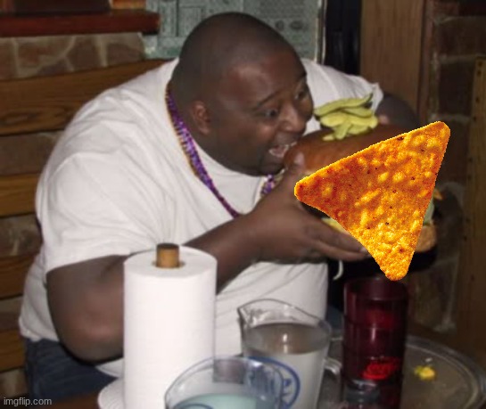 Fat guy eating burger | image tagged in fat guy eating burger | made w/ Imgflip meme maker