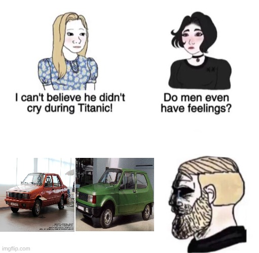 "IN THE ARMS OF THE ANGELS..." | image tagged in chad crying,cars | made w/ Imgflip meme maker