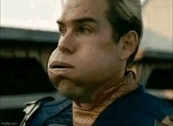 Homelander blowing static | image tagged in homelander blowing static | made w/ Imgflip meme maker