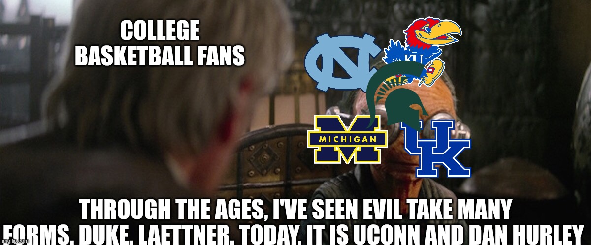 UConn Duke meme | image tagged in memes,uconn,duke,college basketball,nba memes,basketball | made w/ Imgflip meme maker