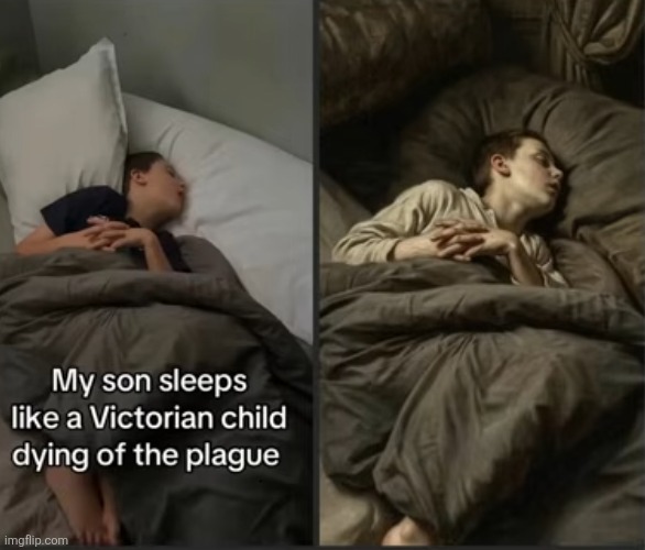 image tagged in plague,victorian,sleeping,memes,repost,funny | made w/ Imgflip meme maker