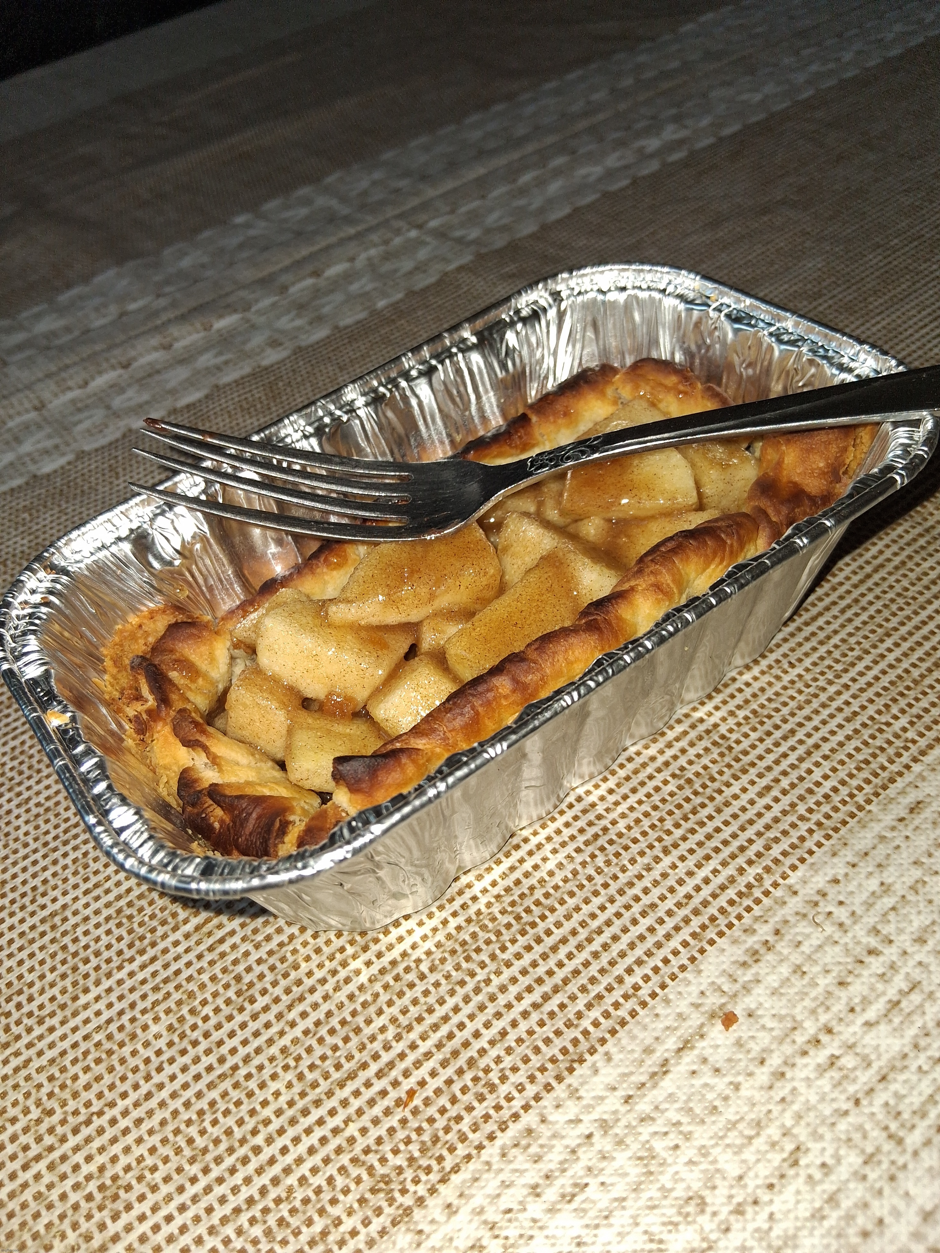 Apple pie a little charred on top but still good | made w/ Imgflip meme maker