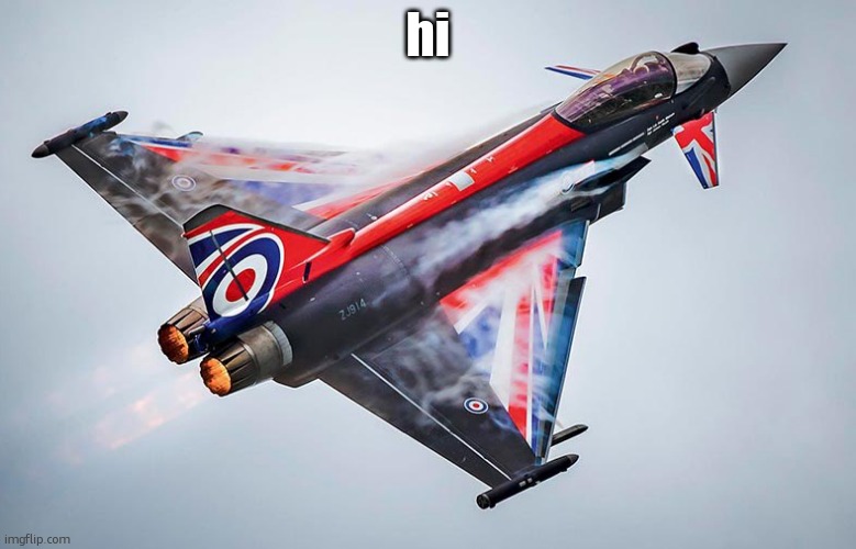 Eurofighter Typhoon | hi | image tagged in eurofighter typhoon | made w/ Imgflip meme maker